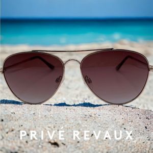 Prive Renaux Aviator Sunglasses / Gold / Polarized